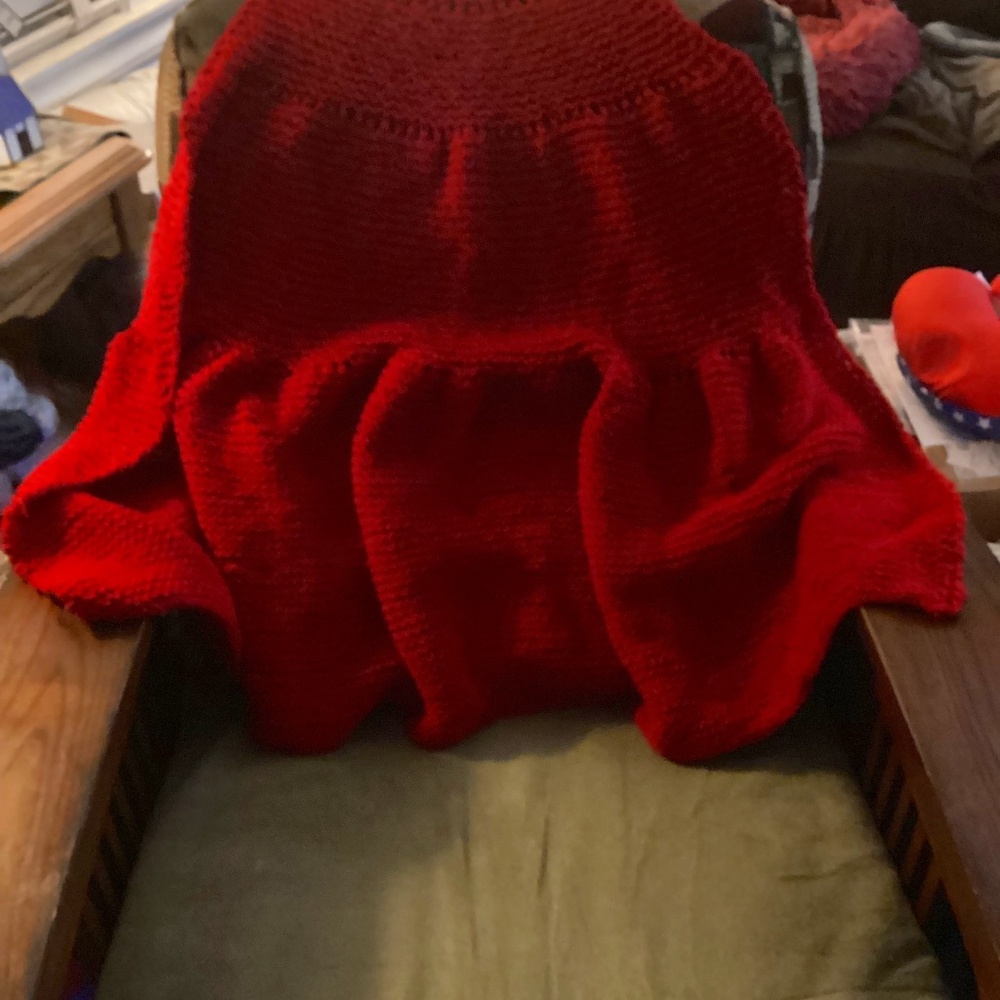 Hand knitted shawl
